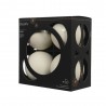 CAJA 4 BOLAS CRISTAL BLANCO MATE-BRILLO D10CM