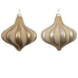 COLGANTE CEBOLLA ORO BRILLO-MATE 10CM