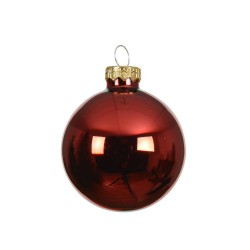 BOLA CRISTAL ROJO BRILLO D15CM