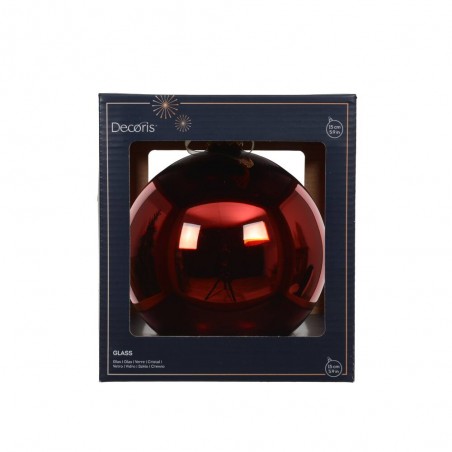 BOLA CRISTAL ROJO BRILLO D15CM