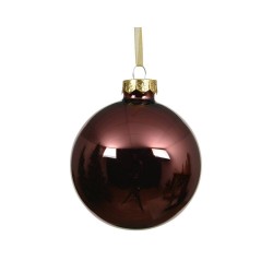 BOLA CRISTAL BURDEOS BRILLO D15CM