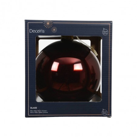 BOLA CRISTAL BURDEOS BRILLO D15CM