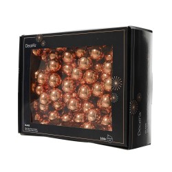 SET 144 BOLAS CRISTAL NARANJA BRILLO 2.5CM