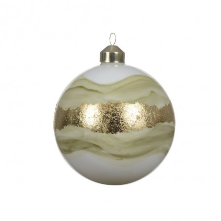 SET X 2 BOLAS CRISTAL LINEA ORO D10CM