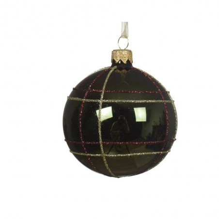 BOLA CRISTAL VERDE LÍNEA GLITTER D8CM