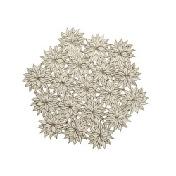 MANTEL INDIVIDUAL COPO DE NIEVE ORO D38CM