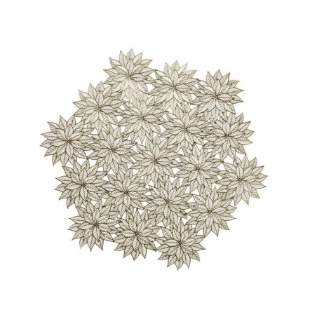 MANTEL INDIVIDUAL COPO DE NIEVE ORO D38CM