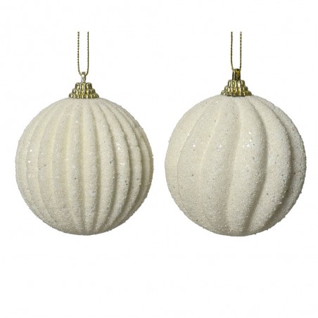 BOLA BLANCO LANA GLITTER D8CM