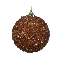 BOLA MARRÓN GLITTER D10CM