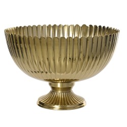 FUENTE CON PIE METAL ORO L30-W30-H20CM