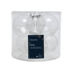 SET X 6 BOLA CRISTAL TRANSPARENTE D8CM