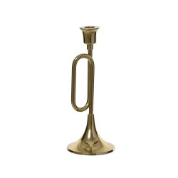 CANDELABRO TROMPETA ORO