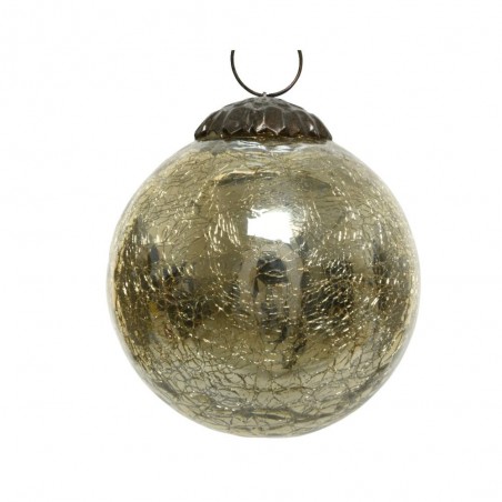 BOLA CRISTAL VERDE EFECTO ROTO 7.5CM