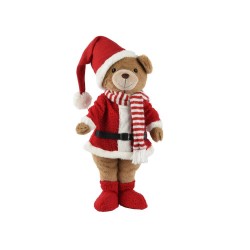 FIGURA OSO SANTA L30-W19-H60CM