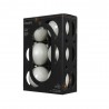 SET X 6 BOLAS BLANCO INVIERNO MATE-BRILLO D8CM