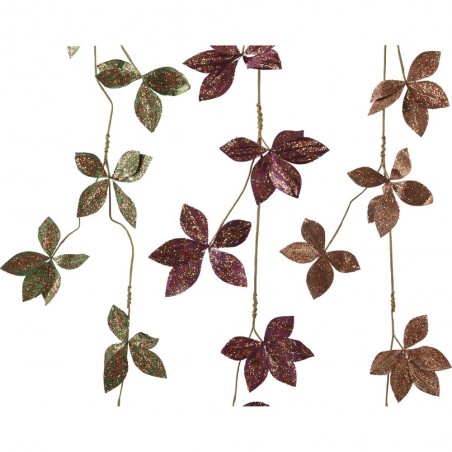 GUIRNALDA FLORES CON GLITTER 3 SURTIDOS 120CM