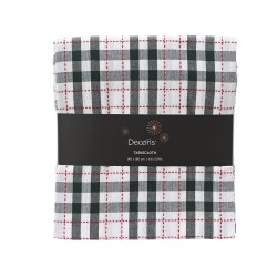 MANTEL CUADROS VERDE-ROJO 180X140CM