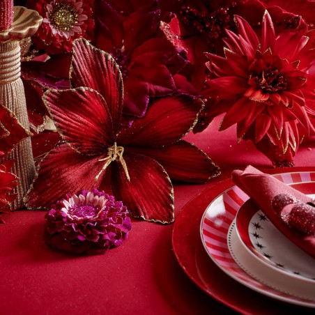 PICK POINSETTIA VELVET L23-W10-H60CM