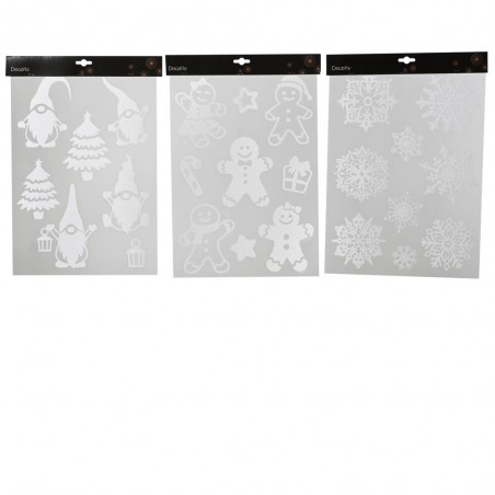 DECO VENTANA 3 DISEÑOS BLANCO L0.10-W28.50-H40CM