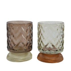 PORTAVELAS 2 SURTIDOS SHERWOOD D7.5 H10.5CM