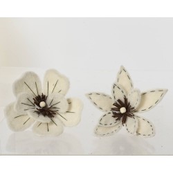 FLOR CLIP BLANCO 2 SURTIDOS D20CM