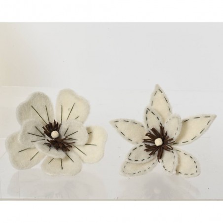 FLOR CLIP BLANCO 2 SURTIDOS D20CM