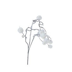 VARA POMPÓN BLANCO H69CM