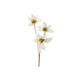 VARA POINSETTIA BLANCA X3 L17-W10-H60CM