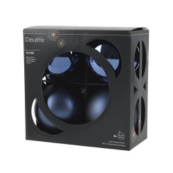 SET 4 BOLAS AZUL MATE-BRILLO D10CM