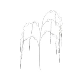 VARA COLGANTE CRISTALES H114CM