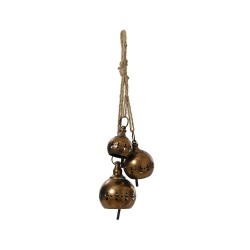 COLGANTE X3 CASCABELES COBRE L12-W12-H57.50CM