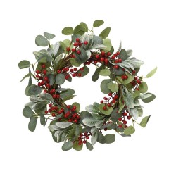 CORONA SILVESTRE BERRIES ROJO D50CM