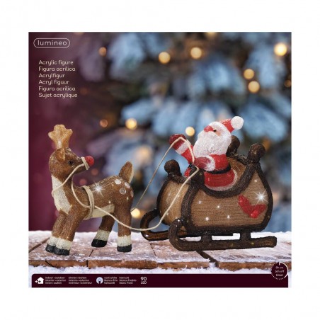 FIGURA LED SANTA TRINEO