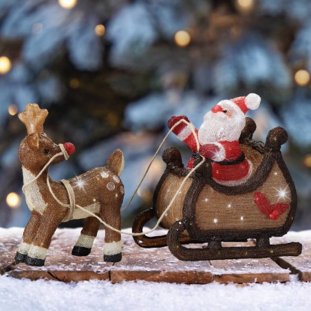 FIGURA LED SANTA TRINEO