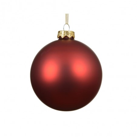 BOLA CRISTAL ROJO MATE D15CM