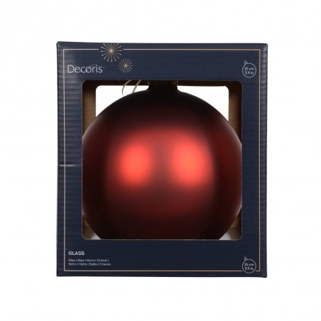 BOLA CRISTAL ROJO MATE D15CM