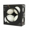 SET 4 BOLAS 10CM BLANCO MATE-BRILLO