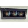 SET 3 BOLA CRISTAL ABETOS NIEVE INTERIOR D8CM