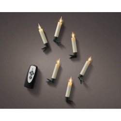 SET X 10 VELA LED PINZA D1.50-H10.20CM