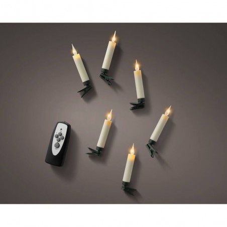 SET X 10 VELA LED PINZA D1.50-H10.20CM