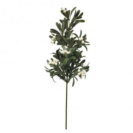 MUERDAGO NEVADA CON BAYAS BLANCAS 65CM TALLO