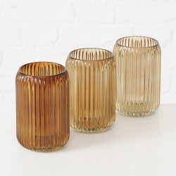 PORTAVELAS CRISTAL CARAMELO 12CM