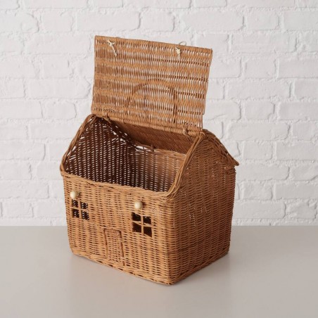 CESTA CASA RATTÁN 35X28X25CM