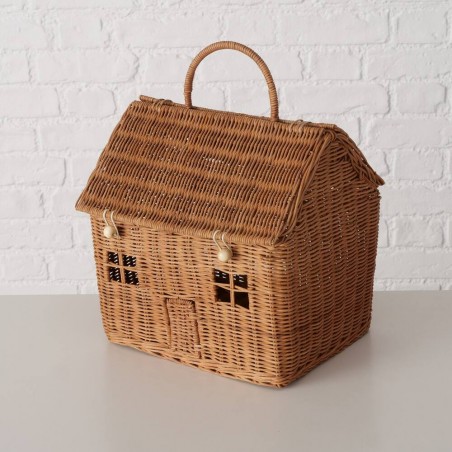 CESTA CASA RATTÁN 35X28X25CM