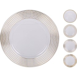 PLATO PLÁSTICO DECORATIVO DORADO 33CM