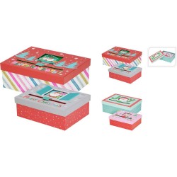 SET X 2 CAJAS REGALO 24.5X18.5X9CM