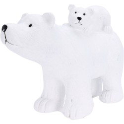 OSO POLAR CON BEBE 35CM