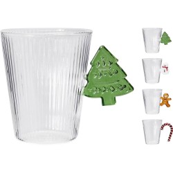 TAZA CRISTAL CON ASA DECORADA