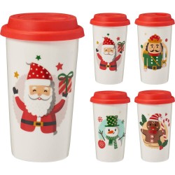 TAZA CON TAPA SILICONA 3 SURTIDOS