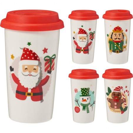 TAZA CON TAPA SILICONA 3 SURTIDOS